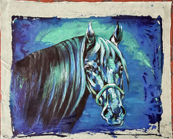 Blaues Pferd